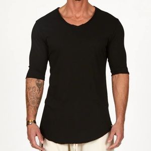 One Golden Thread black v-neck